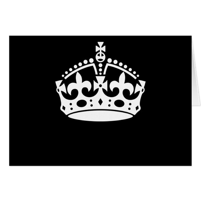 Cartão Mantenha o símbolo CROWN em preto (Frente Horizontal)