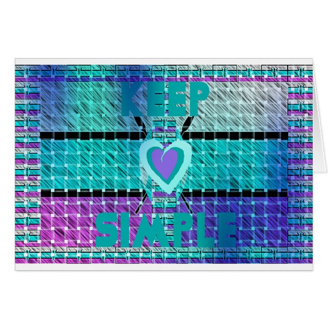 Cartão Mantenha-o simples (Frente Horizontal)