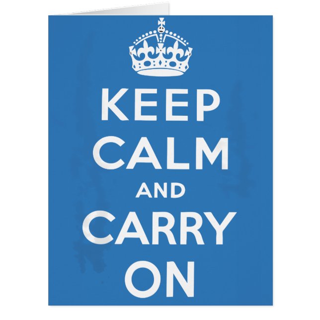 Cartão Mantenha-se calma e continue ligado (Frente)