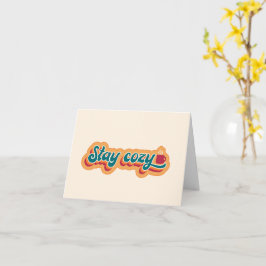 Cartão Mantenha-se cozido Mug de café ou cacau quente, Es