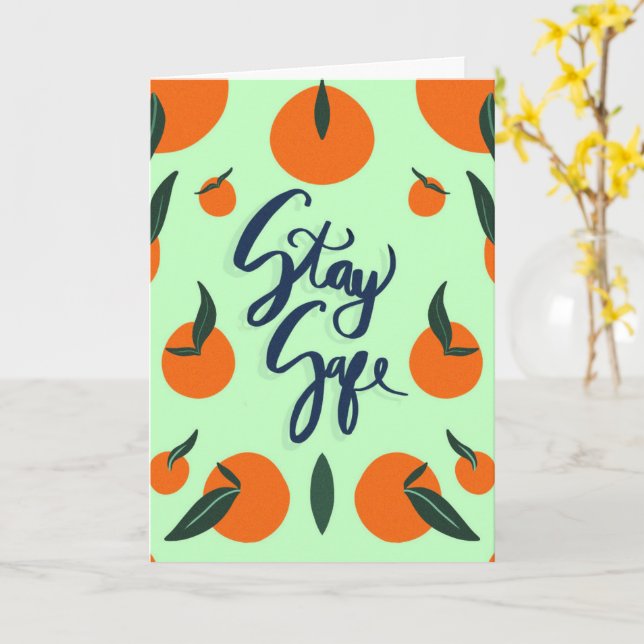 Cartão Mantenha-se seguro (Flor Amarela)