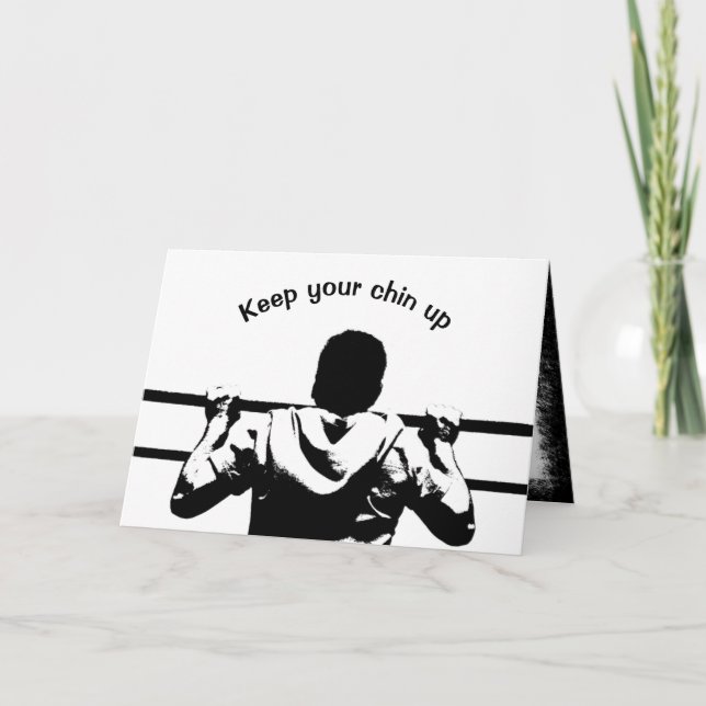 Cartão Mantenha seu queixo para cima (Frente)