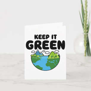 Cartão Mantenha Verde Dia da Terra Planeta Conscientizaçã