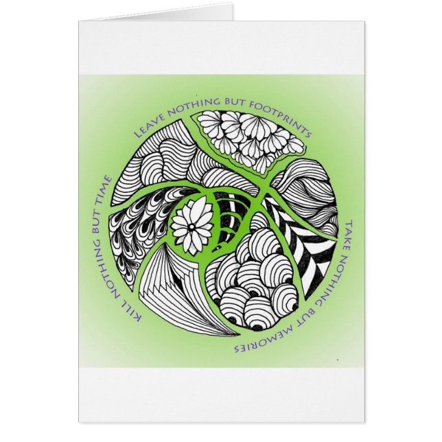 Cartão Mantra ambiental para caminhantes & montanhista de (Frente)