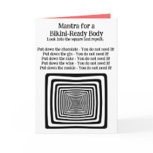 Cartão Mantra de Dieta de Verão