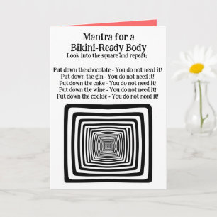 Cartão Mantra de Dieta de Verão