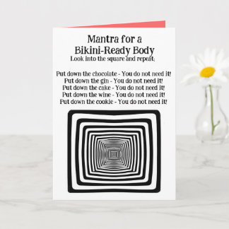 Cartão Mantra de Dieta de Verão