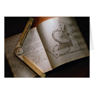 Cartão Manual e régua do cálculo do arquiteto do