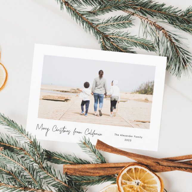 Cartão Manuscrito Mínimo Simples Feliz Natal (Criador carregado)