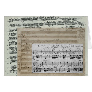 Cartão Manuscritos da música