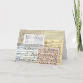 Cartão Manuscritos De Música Brahms