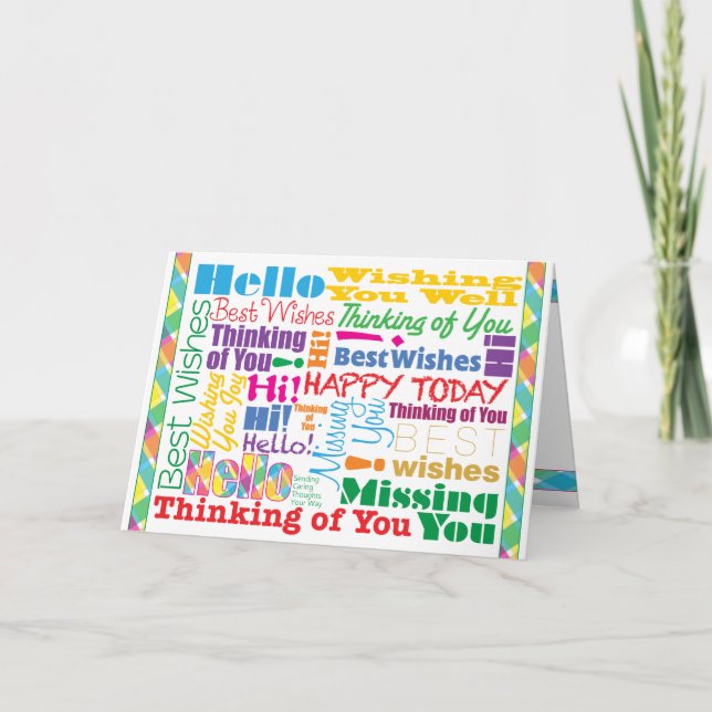 Cartão Many Caring Thoughts - Greeting Card (Frente)