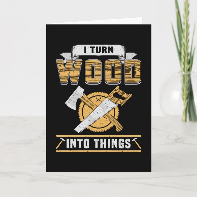 Cartão Mão-de-Madeira Carpinteiro de madeira Ideia (Frente)