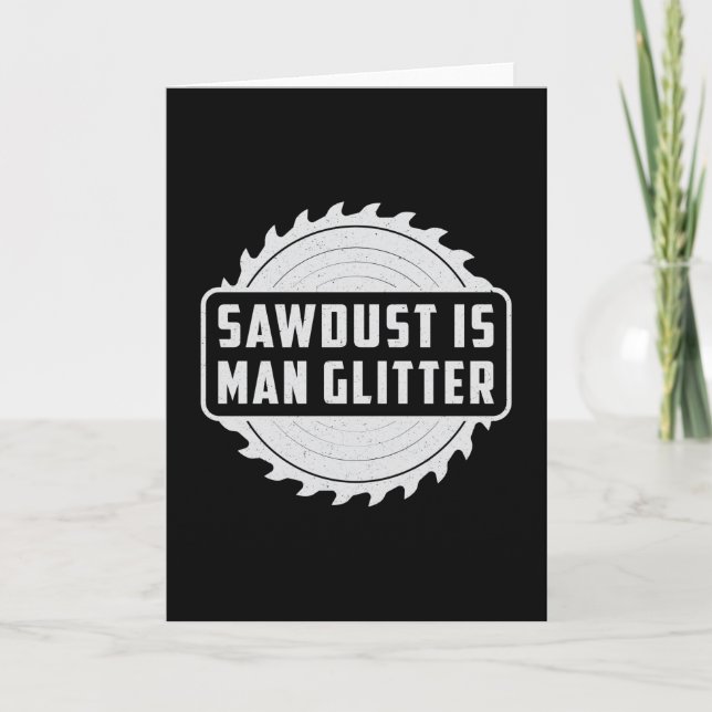 Cartão Mão-de-Madeira Carpinteiro de Madeira Ideia (Frente)