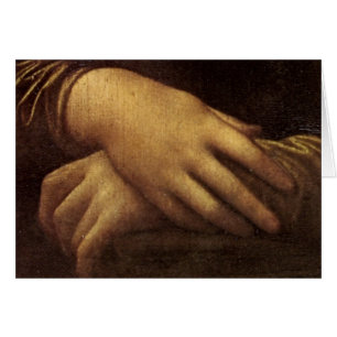 Cartão Mão de Mona Lisa por Leonardo da Vinci C.