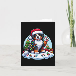 Cartão Mão de Paz Bernese Montanha Luzes de Natal Mulhere