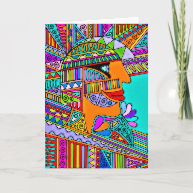 Cartão Mão Desenhada por EDDArt - Faraó 1 (Frente)