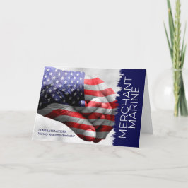 Cartão Mão Formando da Academia Marinha Merchant