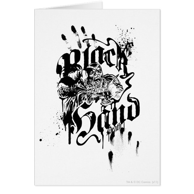 Cartão Mão Preta - Colagem (Frente)