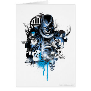 Cartão Mão Preta - Colagem Azul