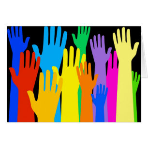 Cartão Mãos Coloridas