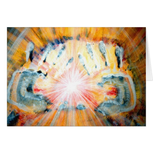 Cartão Mãos Curativas & Cruz da Força (Frente Horizontal)