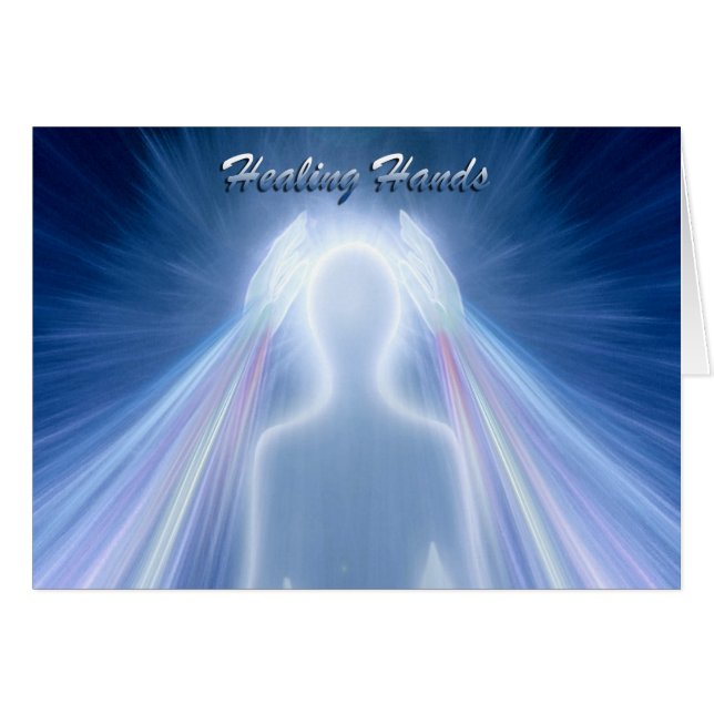 Cartão Mãos de cicatrização (Frente Horizontal)