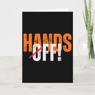 Cartão Mãos Fora! Anti-trump 