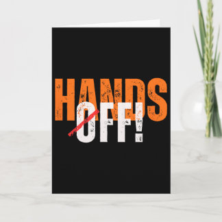 Cartão Mãos Fora! Anti-trump 