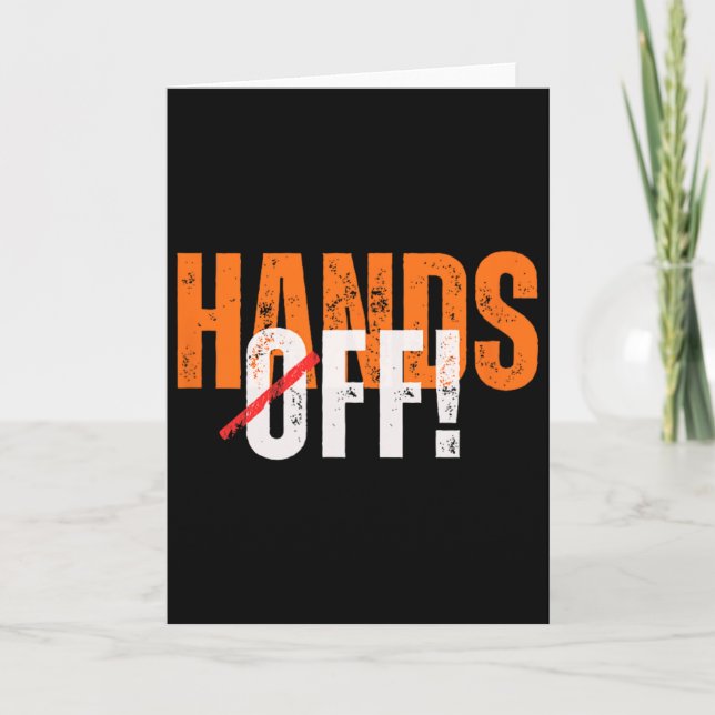 Cartão Mãos Fora! Antitrump  (Frente)