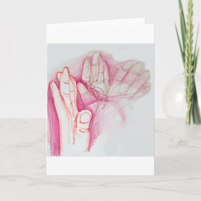 Cartão Mãos no movimento (Frente)