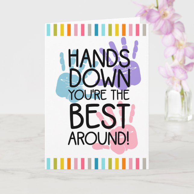 Cartão Mãos para baixo você é o melhor em torno do profes (Orquídea)