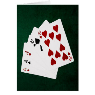 Cartão Mãos Poker - Ás e Dez Casas de Cheio