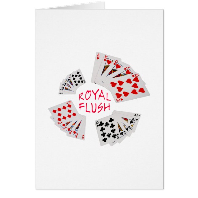 Cartão Mãos Poker - Royal Flush (Frente)