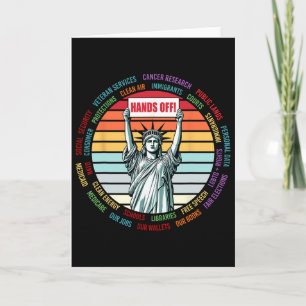 Cartão Mãos Vintage Fora Protesto Anti Trump