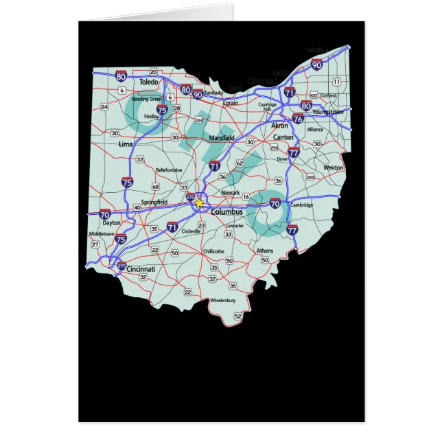 Cartão Map Ohio (Frente)