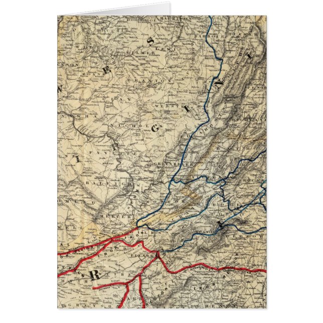 Cartão Map Richmond e Louisville RR (Frente)