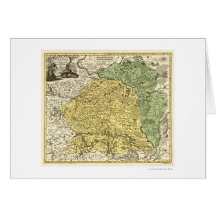 Cartão Mapa 1750 de Lithuania