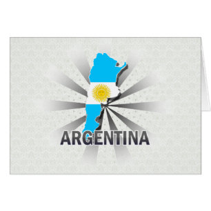 Cartão Mapa 2,0 da bandeira de Argentina