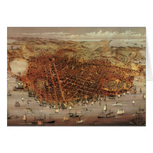 Mapa Aéreo Antigo, Cidade de São Francisco, Califó