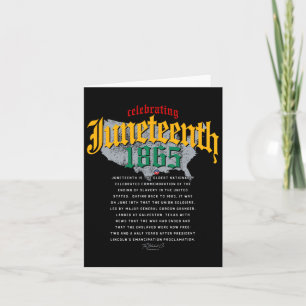 Cartão Mapa Afro-Americano dos Ancestrais do Juneteenth 1