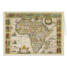 Mapa antigo da África por Hondius e Jansson
