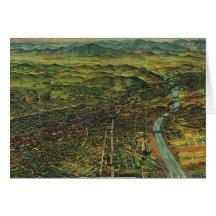 Mapa Antigo de Los Angeles, Califórnia e Rio