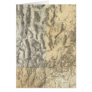 Cartão Mapa composto de Arizonas, Nevada e Utah