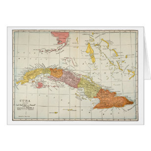 CARTÃO MAPA: CUBA, 1900