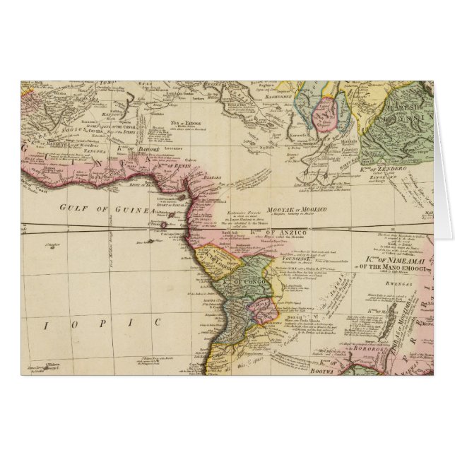 Cartão Mapa da África (Frente Horizontal)