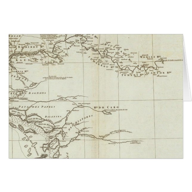 Cartão Mapa da África Ocidental (Frente Horizontal)