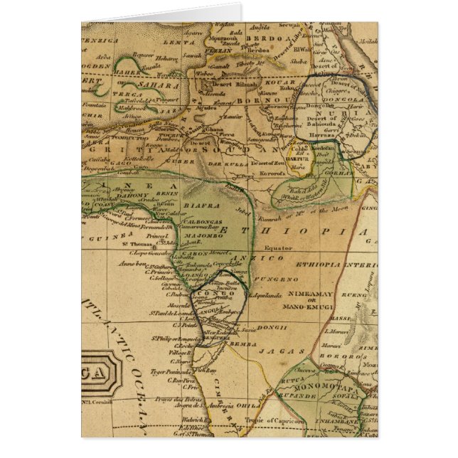 Cartão Mapa da África por Worcester (Frente)