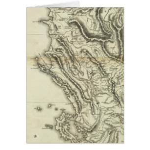 Cartão Mapa da Albânia