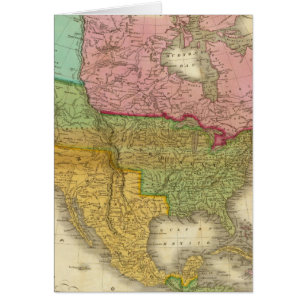 Cartão Mapa da América do Norte 3